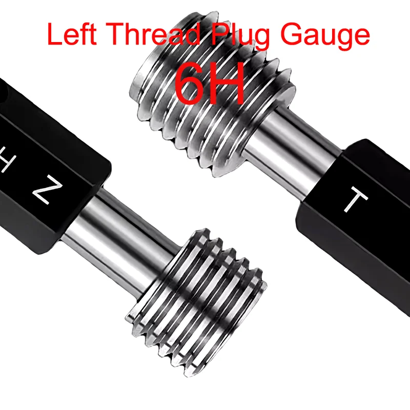 YRFL 1PCS Steel Double End Hex Handle Left Hand Thread Plug Gage Gauge 6H M11 M12 M14 M15 M16 M20 - M60 Thread Distance 2 1.5