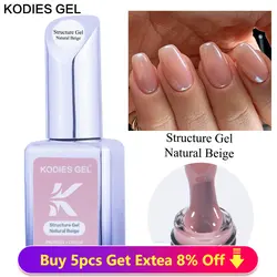 KODIES GEL Manicure Structure Gel Nail Polish 15ML Natural Beige 2 IN 1 Rubber Base Gellak UV Primer Paint Opal Color Varnish