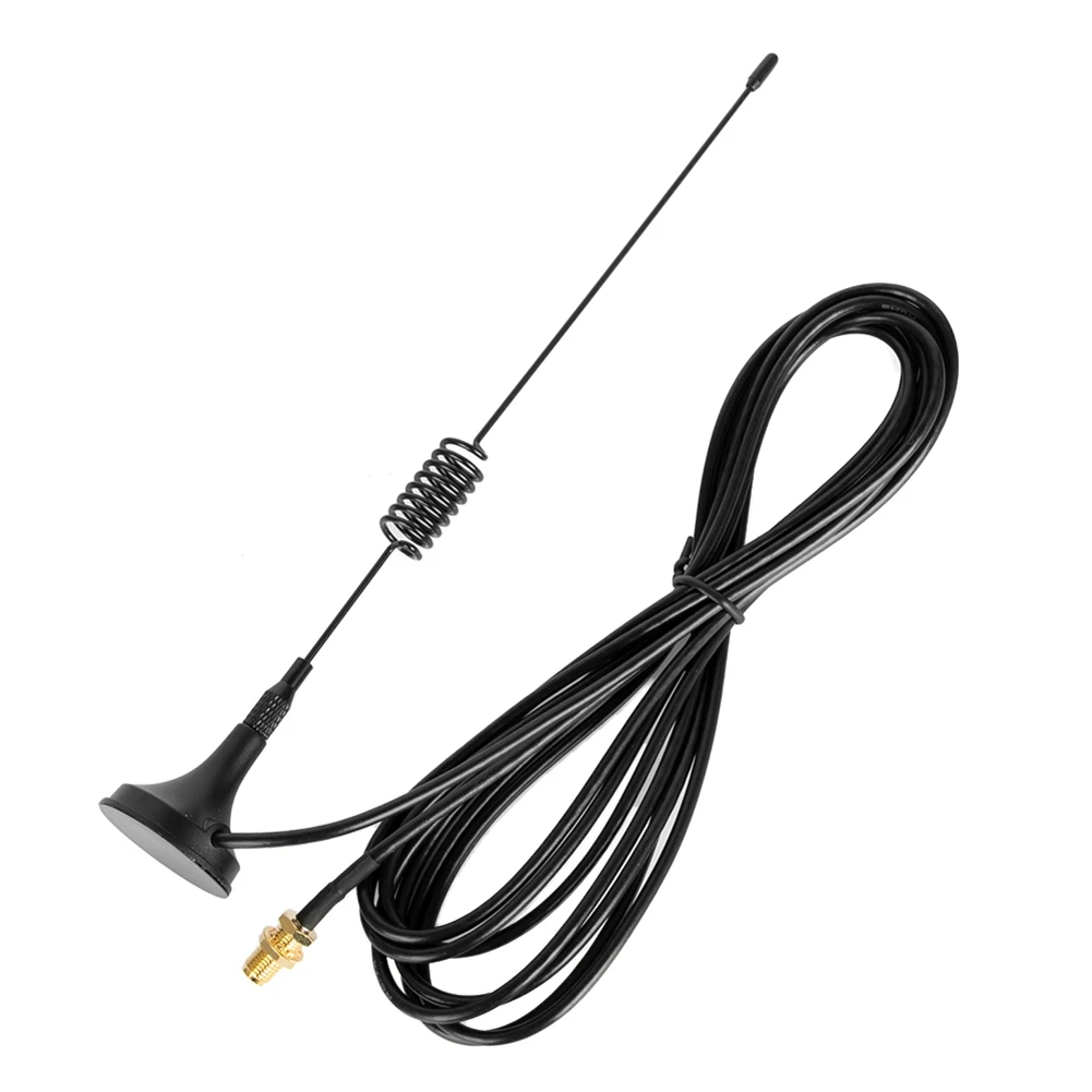 2 Buah Antena Magnet Antena UHF Mobil SMA-F 400-480Mhz Hitam untuk Walkie Talkie BAOFENG UV-5R