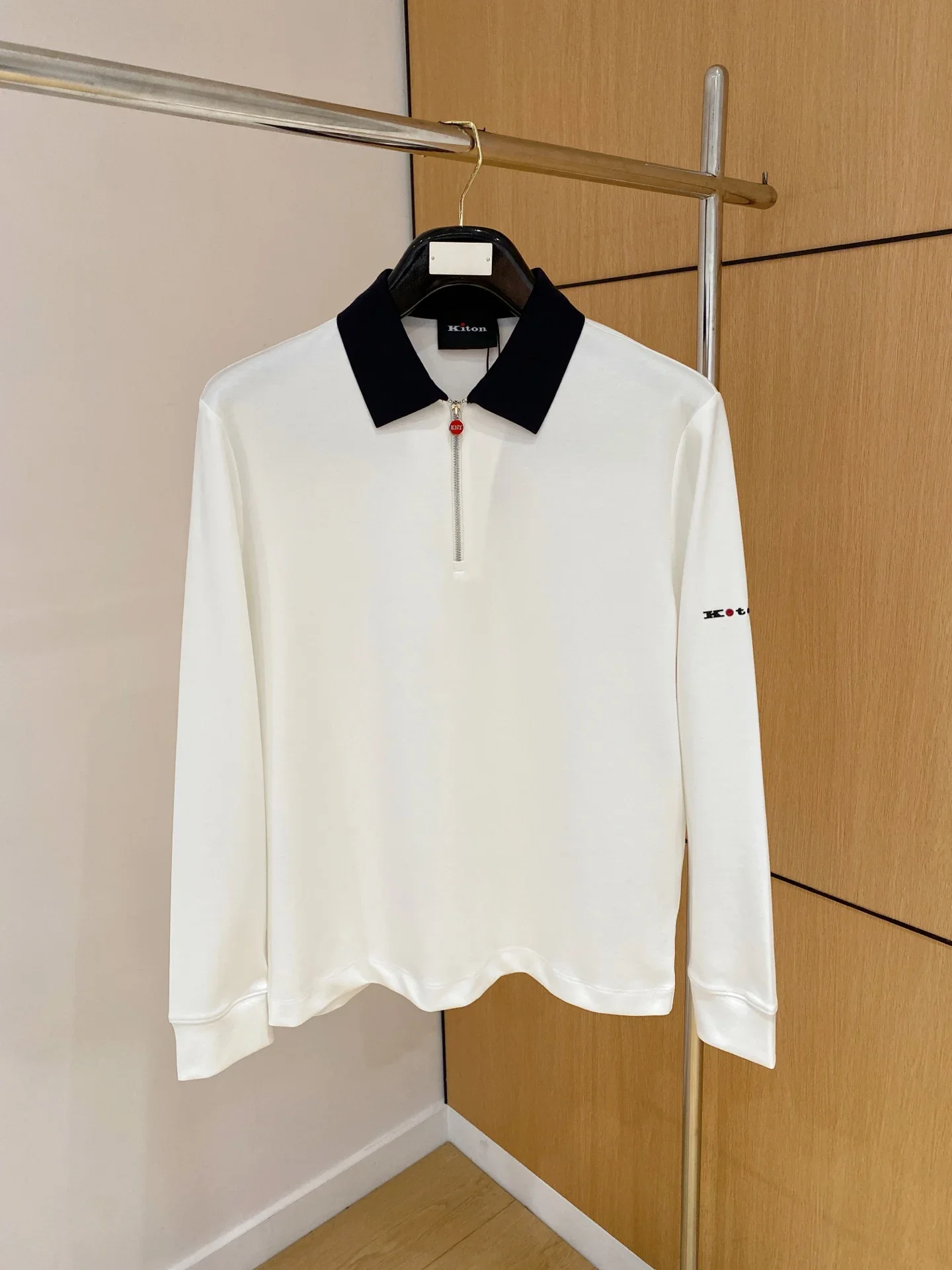 

Рубашка поло высшего качества из ацетата кашемира Kiton Collection