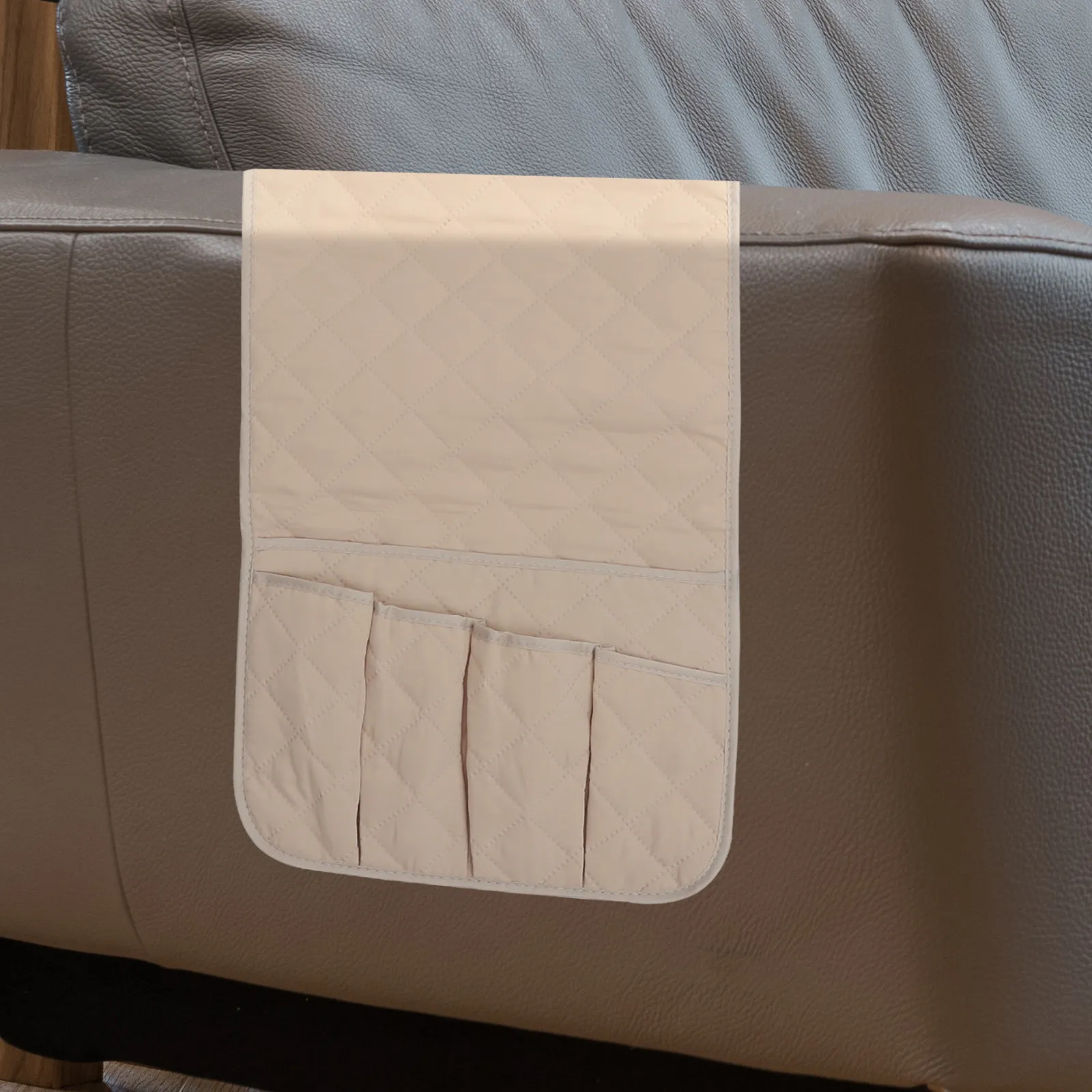 Sofa Armrest Organizer Storage Pouch for Remote Controls Magazines Sundries Easy to Install Remove Multi Functional Couch Side