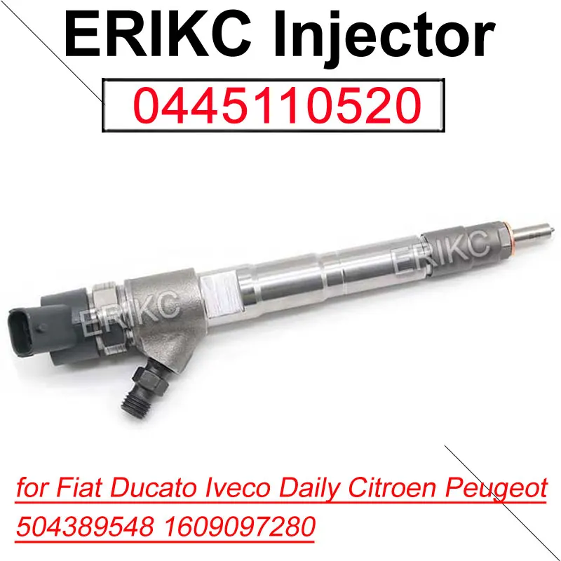 

0445110520 Diesel Injector Nozzle 0 445 110 520 Common Rail Fuel Inyector 0986435248 for Iveco Citroen 1609097280 NEW HOLLAND