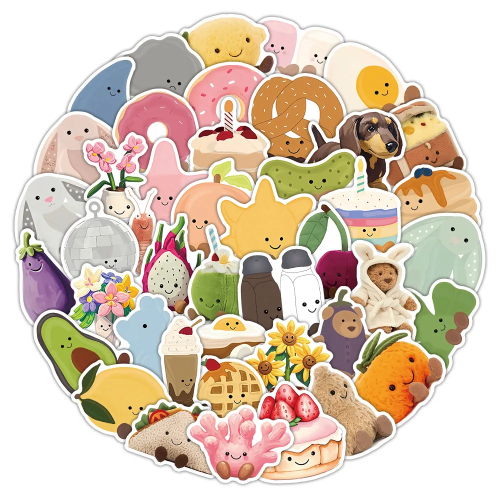 52 pezzi di cartoni animati simpatici adesivi per doodle decorazione creativa fai da te custodia per cellulare notebook tazza d'acqua adesivi regalo giocattolo