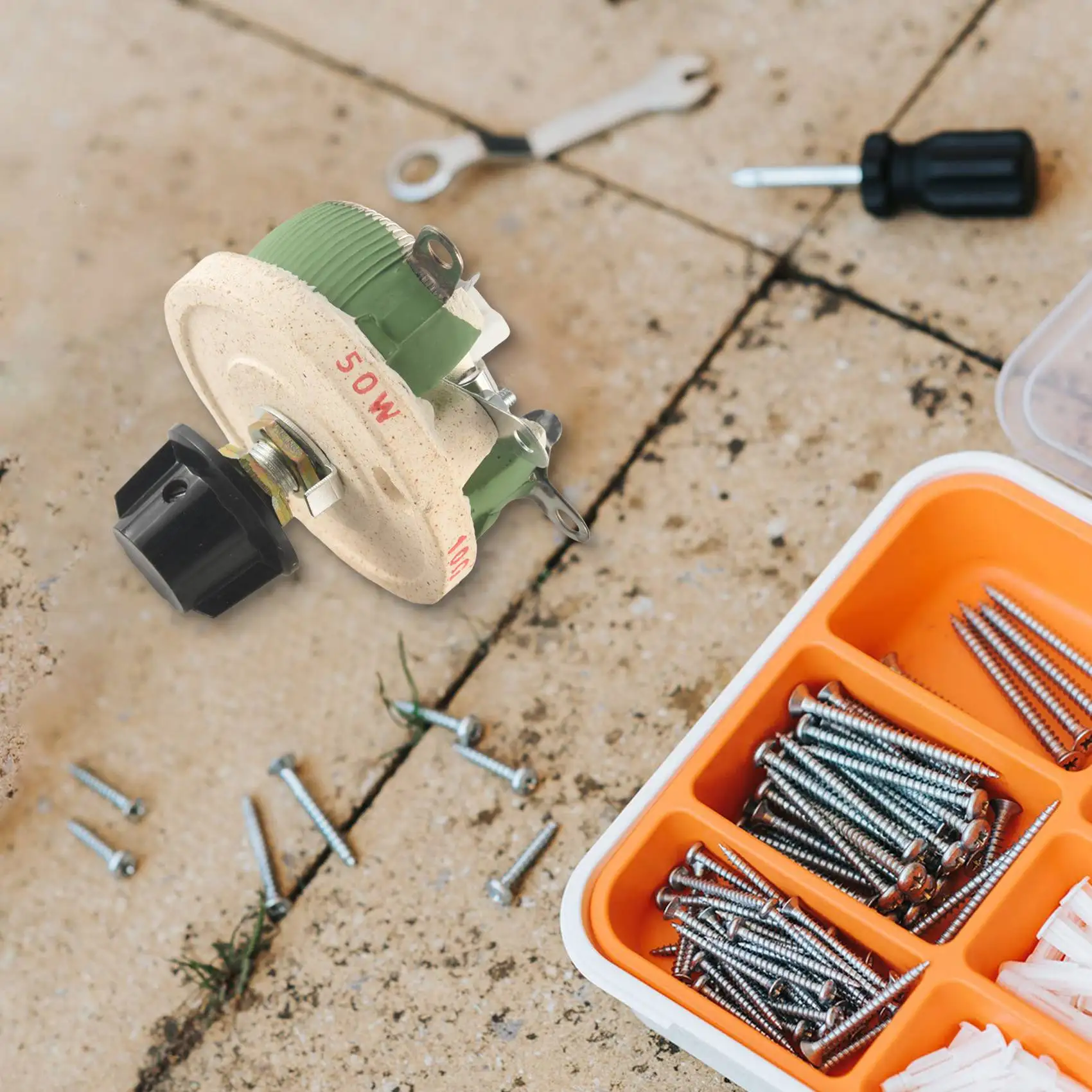 Potentiomètre en céramique, résistance de pot conique variable, rhéostat Johanna, 50W, 10 Ohm