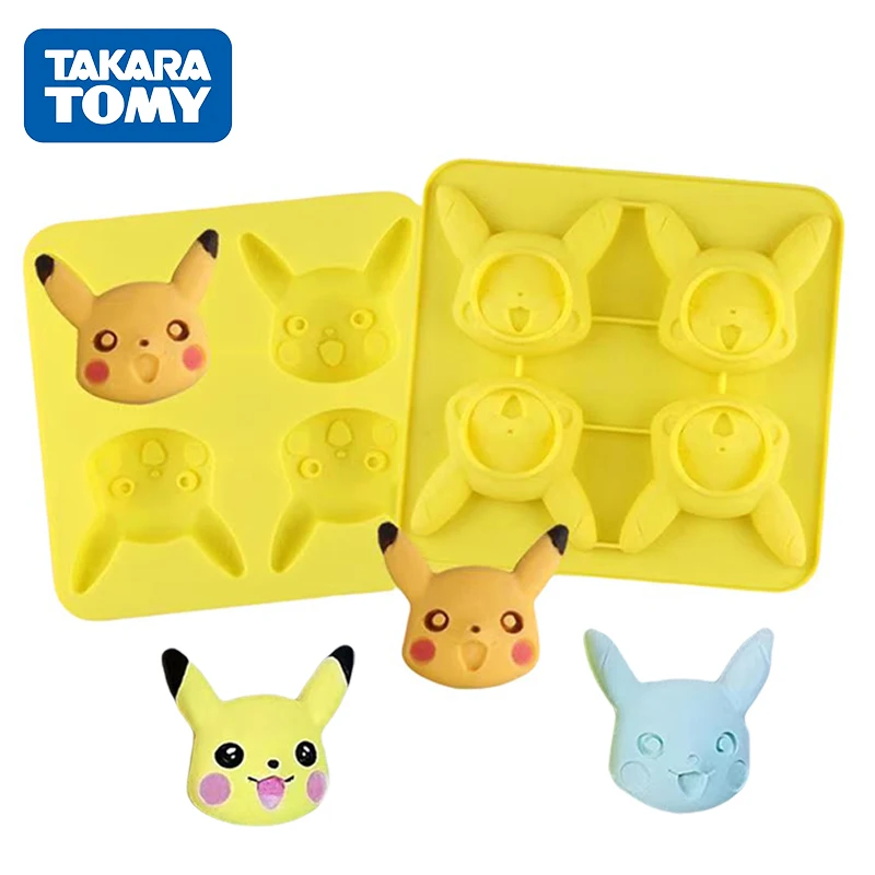 Pikachu anime silicone molde de chocolate pastelaria pão bolo molde antiaderente molde de cozimento diy bandeja de cozimento crianças brinquedos