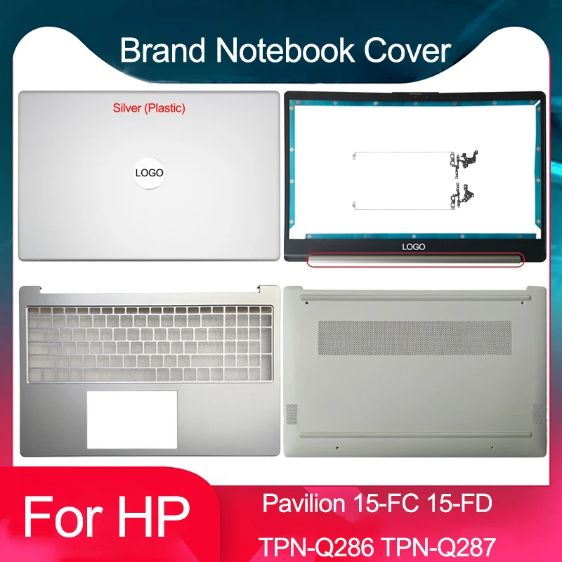 

New For HP Pavilion 15-FC 15-FD TPN-Q286 TPN-Q287 Laptop Case LCD Back Cover Front Bezel Palmrest Bottom Case Hinges N36759-001