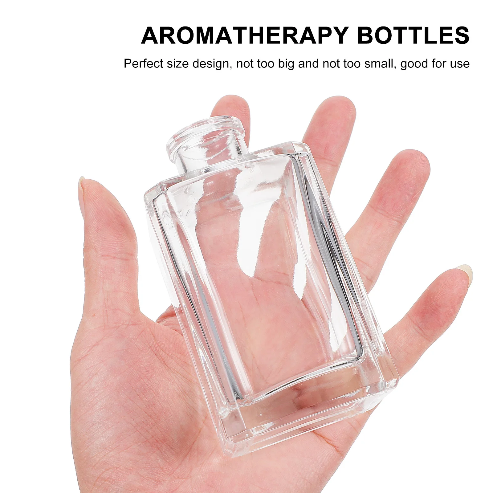 

2Pcs Glass Aroma Bottle Safe Reliable Essential Oil Diffuser for Living Room Study Bedroom Spa Party Glass Diffuser Bottles