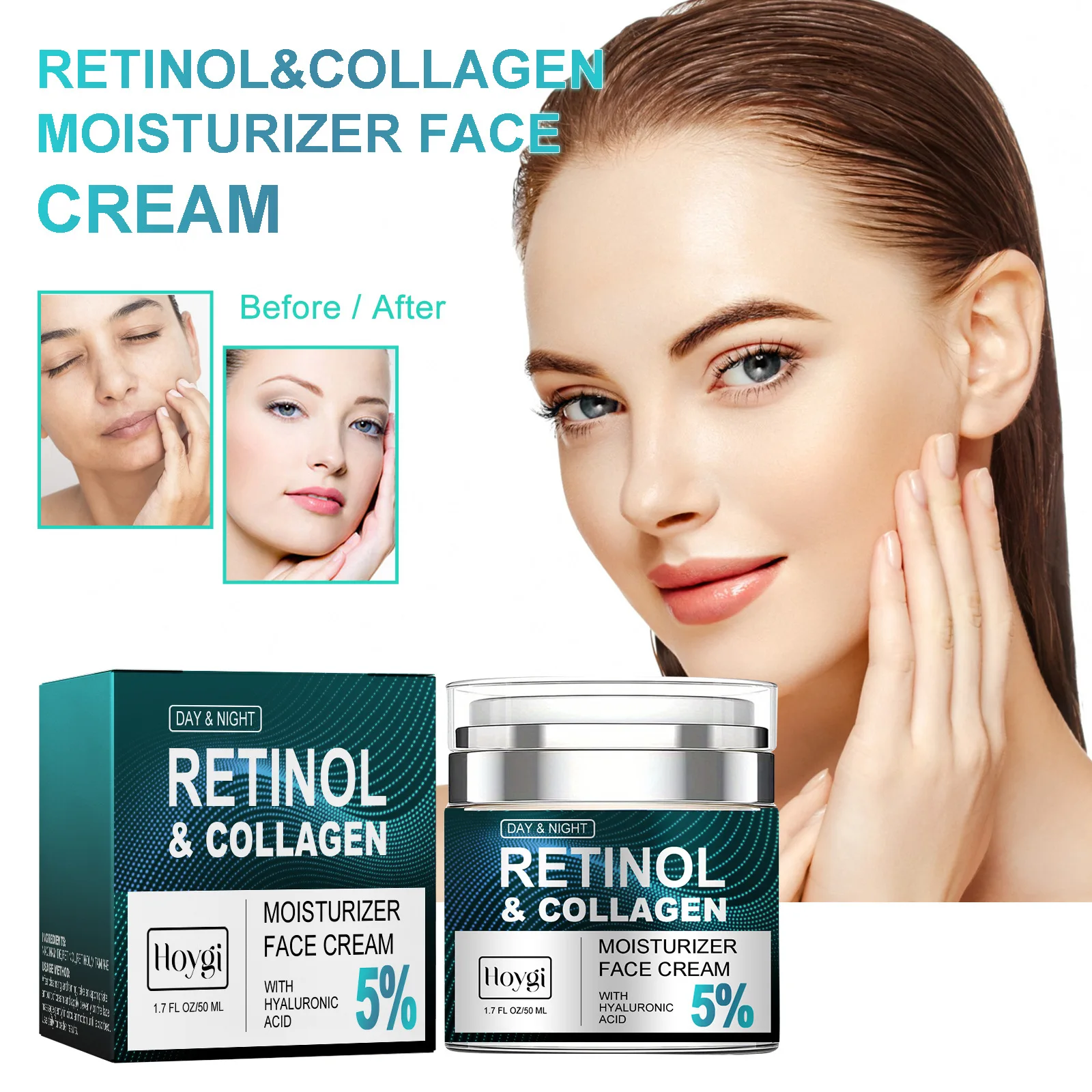 Retinol Moisturizing Face Cream Remove Facial Fine Lines Neck Anti-wrinkle Firming Whitening Brightening Anti Aging Skin Care