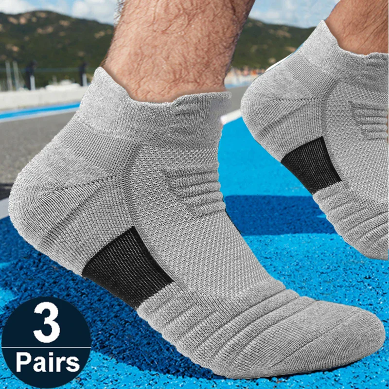 Anti-slip Football Socks Men Women Cotton Sock Short Long Tube Soccer Basketball Sport Socks Breathable 3/1 Pairs Socks 38-45