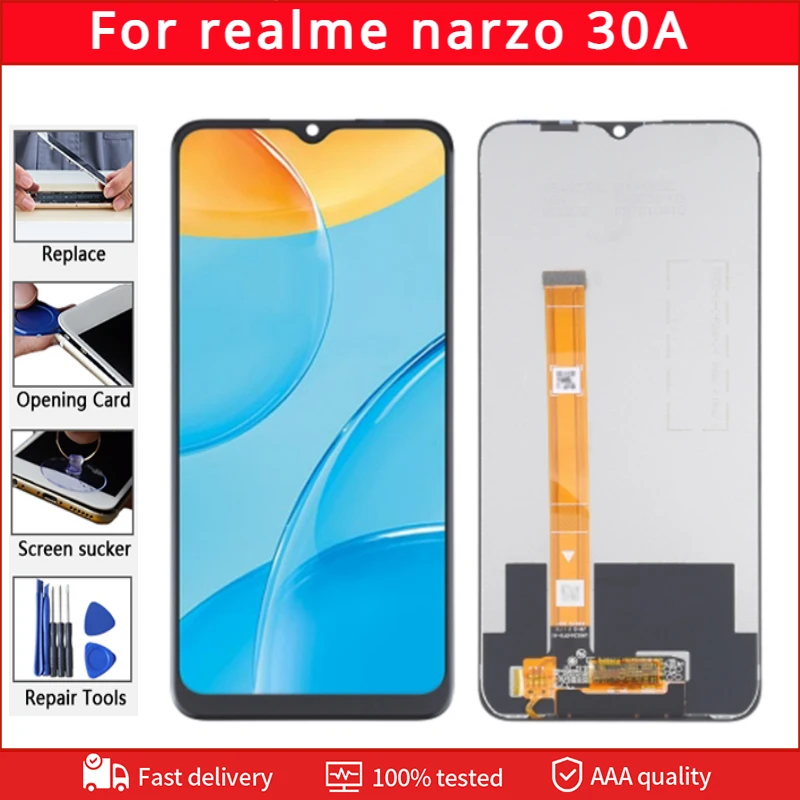 

6.5" IPS For Realme Narzo 30A RMX3171 LCD Display Touch Screen Digitizer Assembly Parts