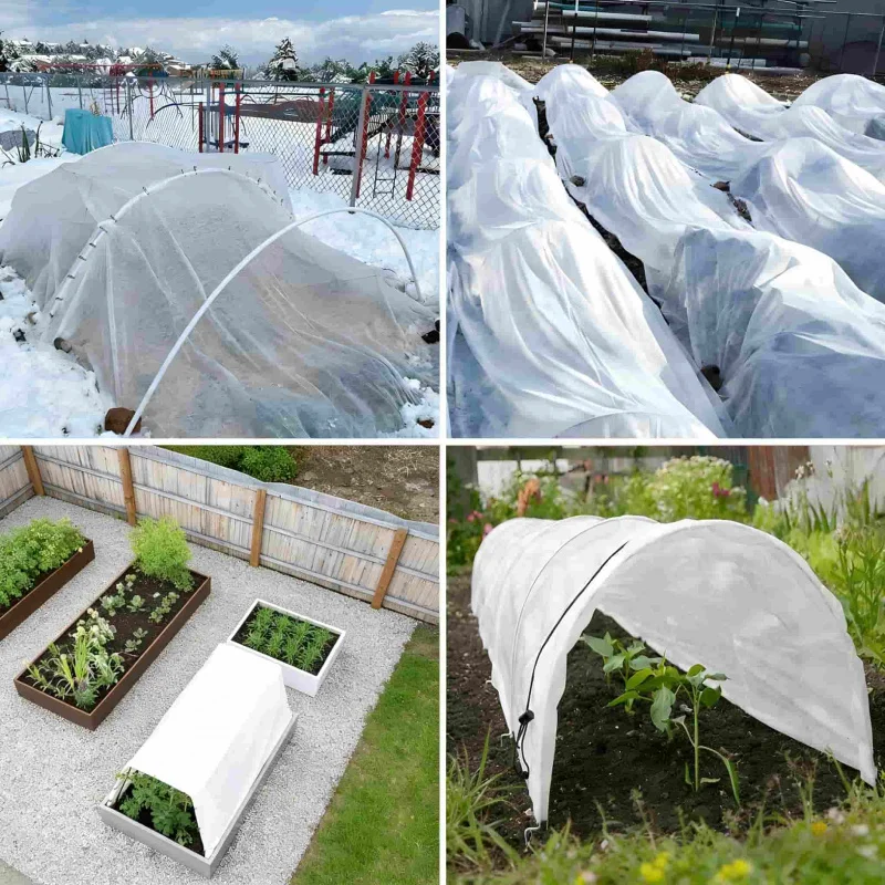 

10x50ft PPThickened Plant Insulation Cover Winter Cold Protection Reusable White Gardening Protective Cover Plant Shield