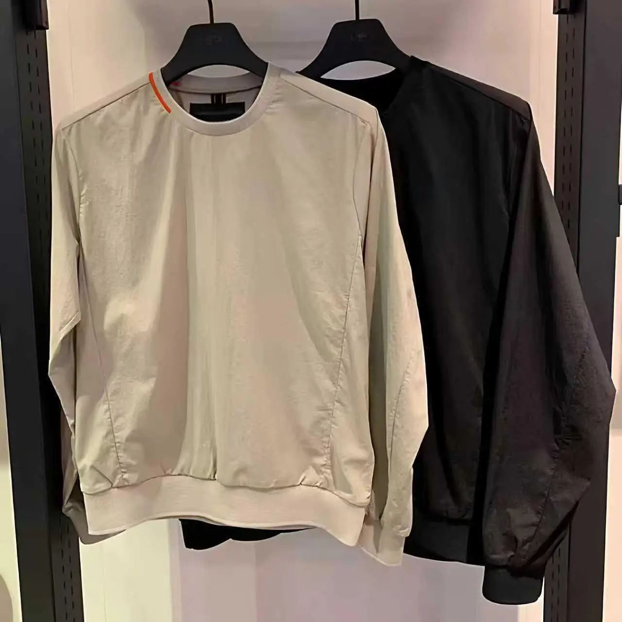 Men's Autumn Golf Top New Crew Neck Windproof Quick Dry Casual Sports Long Sleeve Shirt