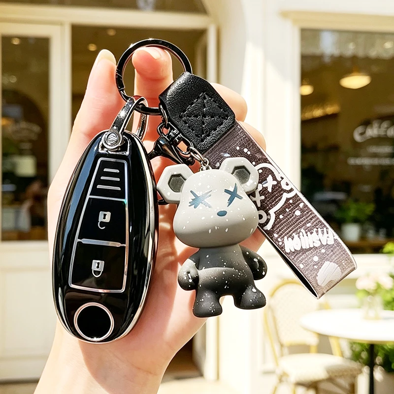 TPU Car Key Cover Case for Suzuki Swift SX4 S-cross Vitara Alivio Baleno Ertiga Ciaz Ignis Kizashi Kizaski Auto Keychain