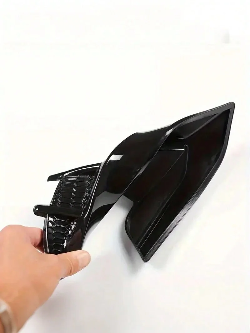 قطعتان من شارات تنفيس صب الجسم الجانبية ثلاثية الأبعاد من ألياف الكربون، ملصقات فتحة تهوية جانبية ذاتية اللصق - مناسبة عالمية #6