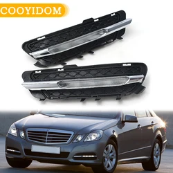 Car Front LED Daytime Running Lights DRL For Mercedes Benz WE-CLASS W212 2009 2010 2011 2012 2128851574 2128851674 Fog Light