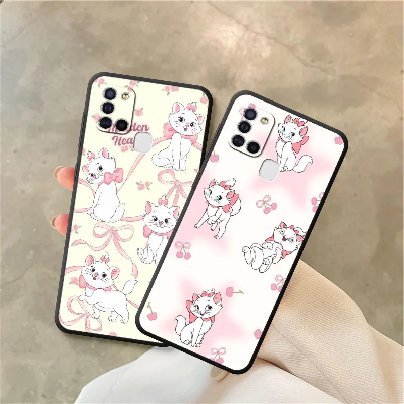 Case For Samsung Galaxy Note 20 Ultra 10 Plus 9 A50 A70 A40 A20e A30 A03 A03s A04 A10 A02s Phone Cover Disney Marie Cat Sweet