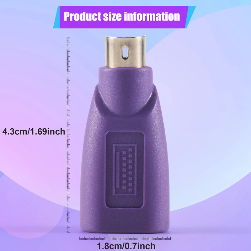 PS2 para conector USB para mouse e teclado do computador, mini adaptador, mouse e teclado conversor