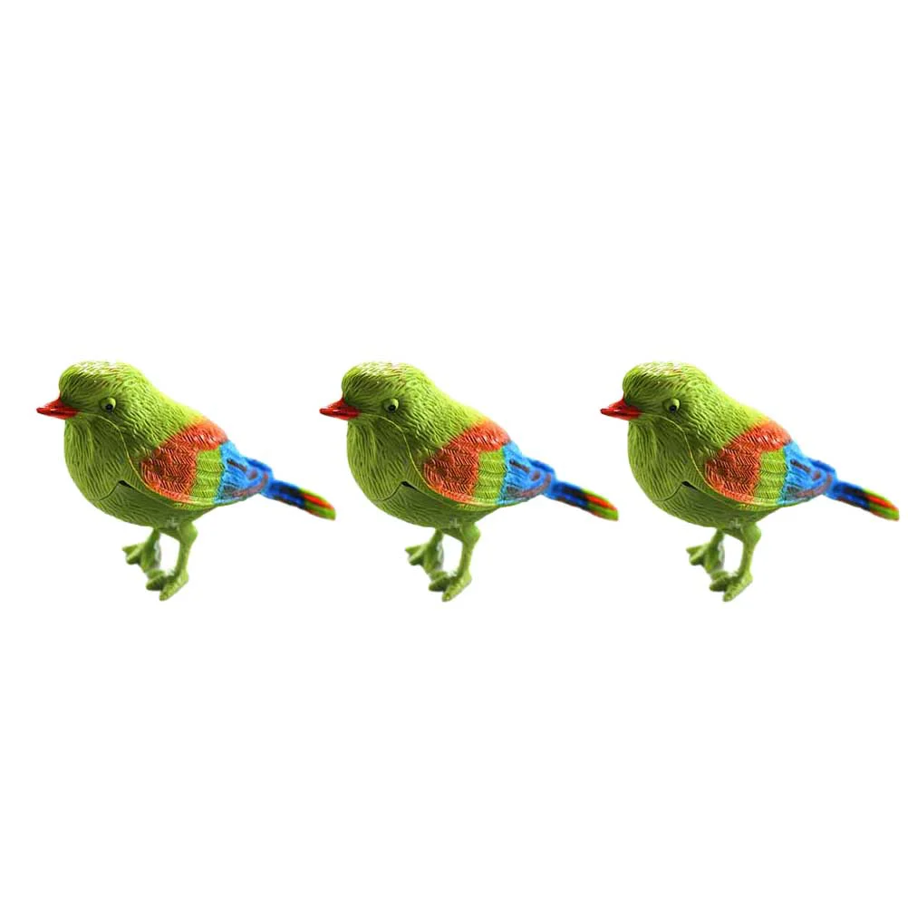 

3 Pcs Voice Control Bird Toys Sound Activated Simulation Kids Educational Electronic Pets Home Decor