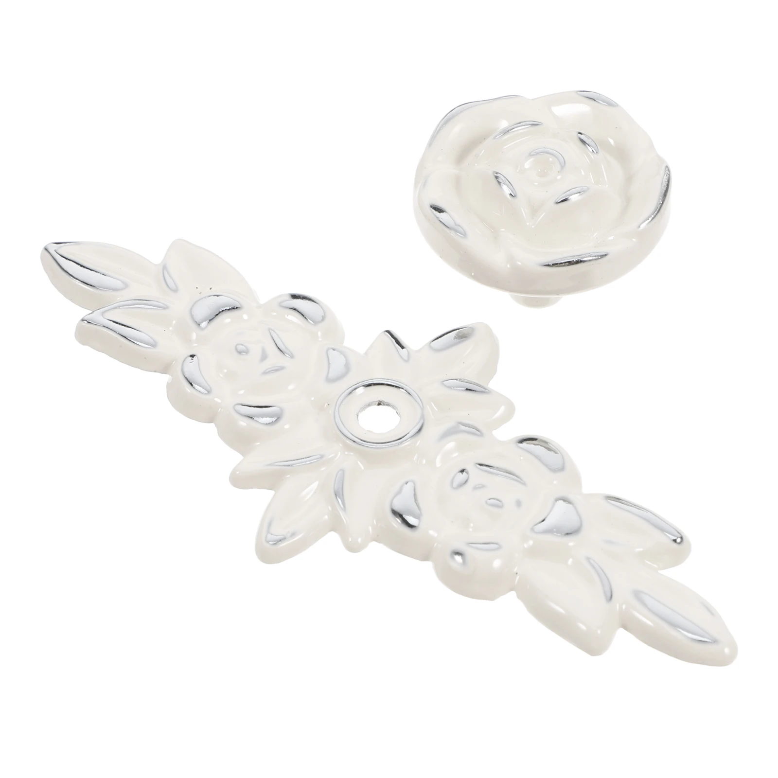 

European Style Lacquered Cabinet Door Handles Rose Design Zinc Alloy Gold Bronze Drawer Knobs Furniture Pulls Vintage Bow
