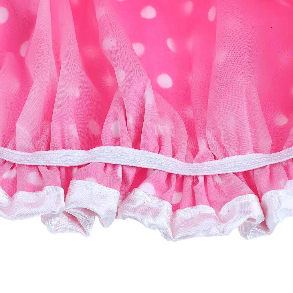Soft Reusable Shower Cap for Women and Adults Waterproof EVA Double Satin Dots Shower Hair Cover