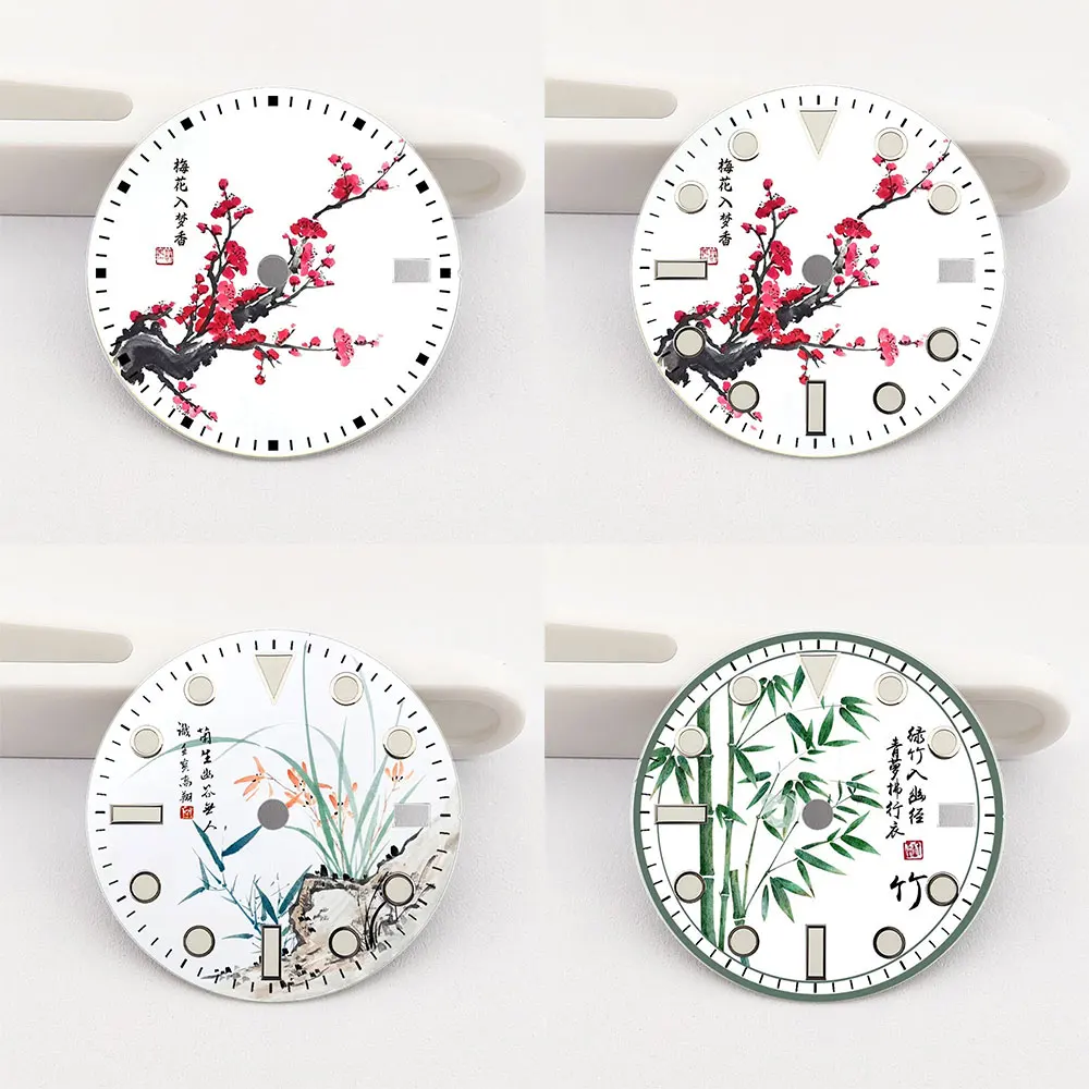 The 28.5mm dial NH35 movement dial creative color-printed series dial is suitable for NH35/36 movement watch accessories