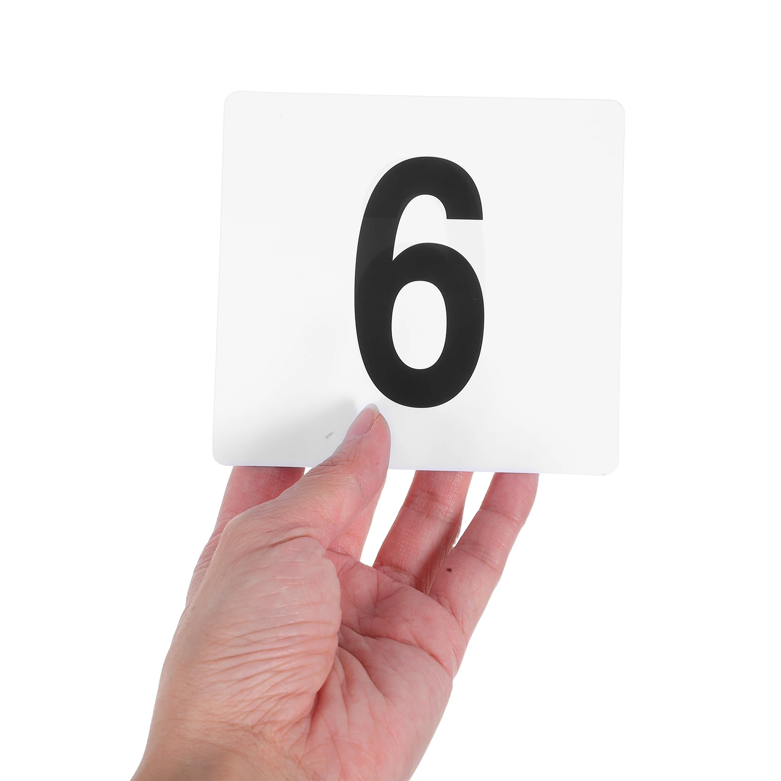 

50pcs Number Card Restaurant Table Signs Black White PVC Material Versatile Use Party Tables Wedding Seat Numbers