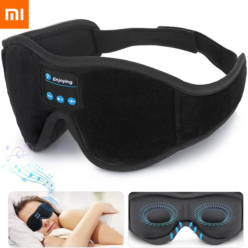 

Xiaomi Mask Light Blocking for Sleep Headphones Bluetooth 3D Eye Mask Music Play Sleeping Headphones with Built-in HD Speaker