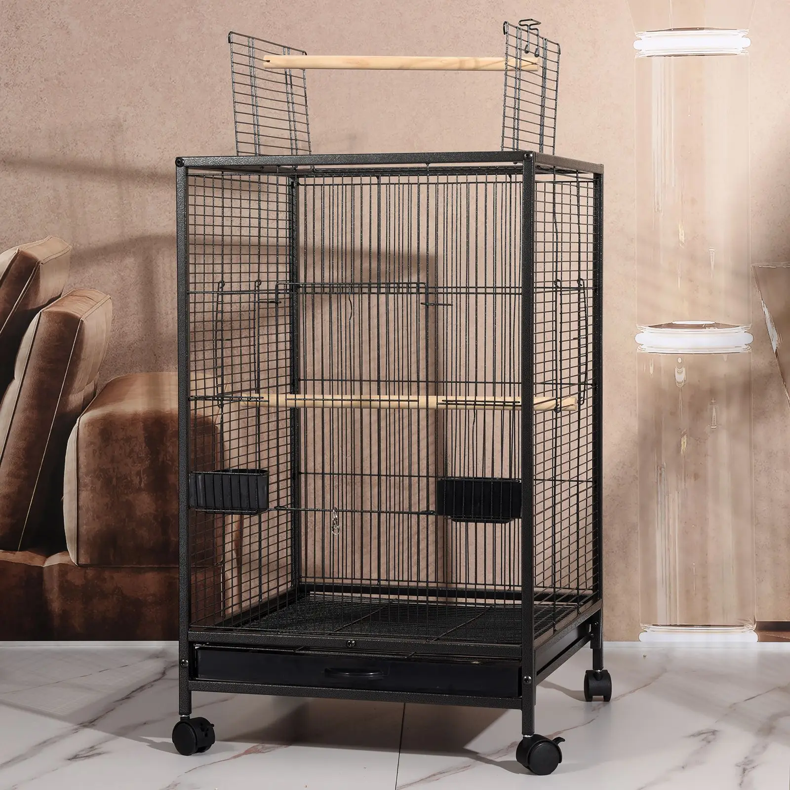 

Manufacturer Wholesale Bird Breeding Cage with Interactive Skylight Top Roof for Pet Birds