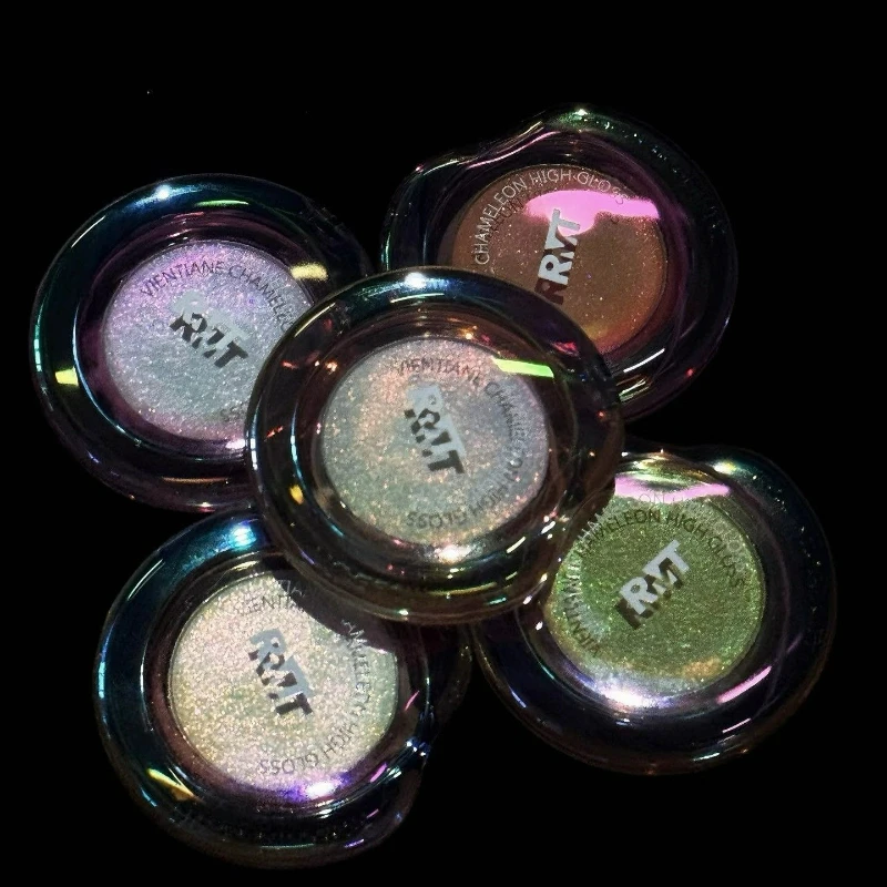 RMT camaleón fino resaltado rosa púrpura Flash polvo crema rubor brillante alto brillo placa integrada ROMATIC cara brillo maquillaje