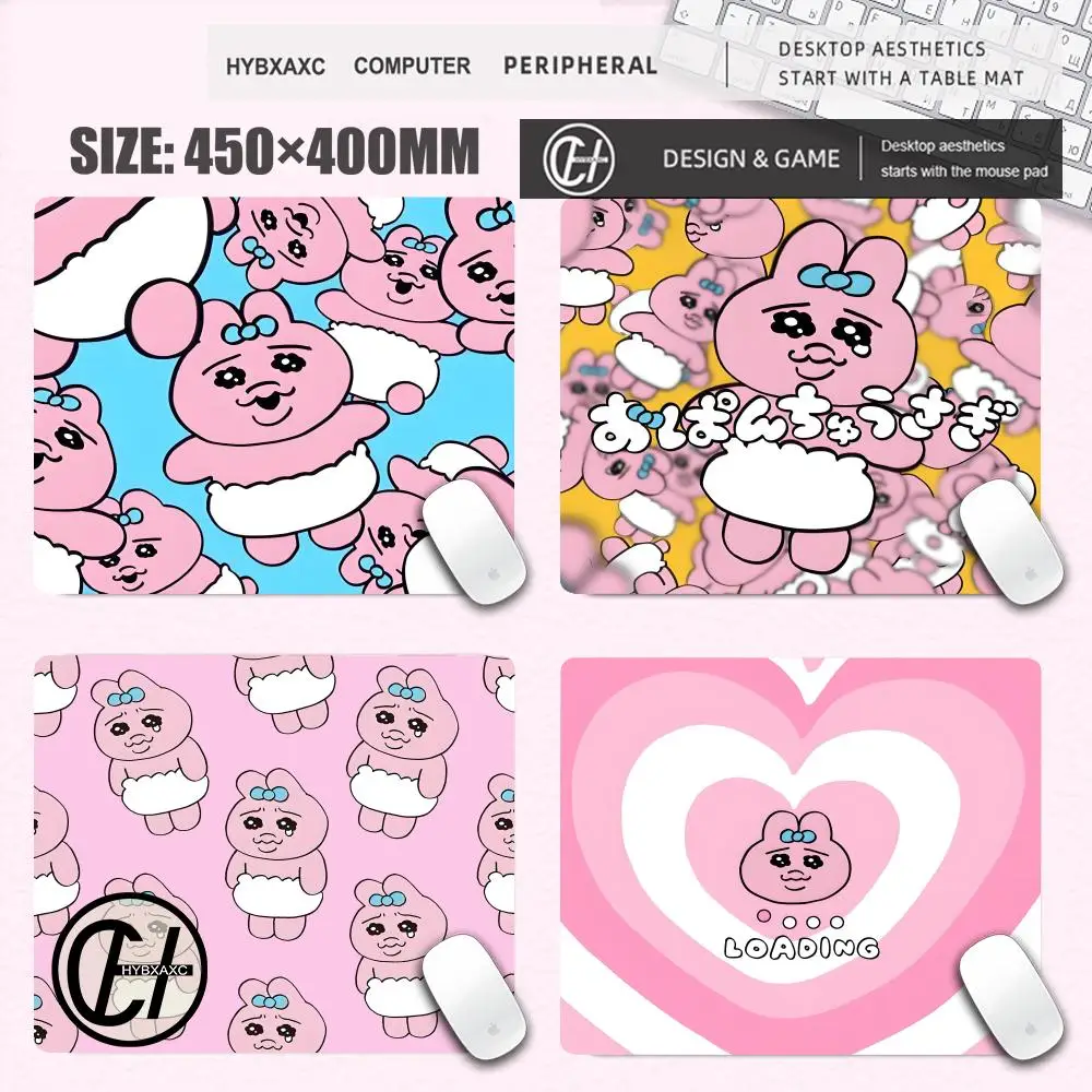 Kawaii O-Opanchu Usagi Mouse Pad 45x40 Anti-slip Desk Mat Office Desk Accessories Rug Mouse Mat Gaming Set Up Mousepad