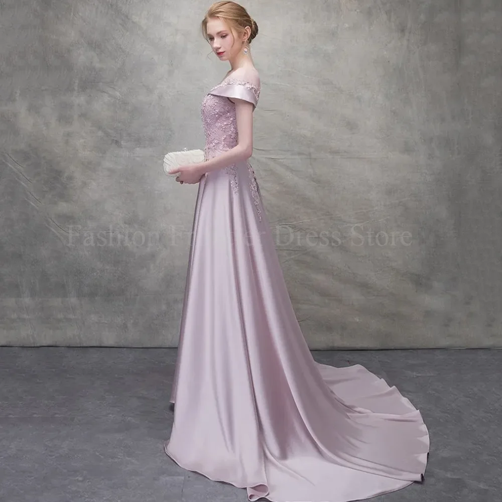 Requintado fora do ombro apliques vestidos de baile sem alças a linha até o chão beading tribunal trem vestidos de noite feitos sob encomenda