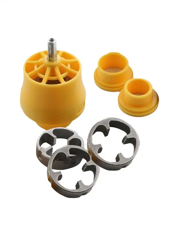 Pipe Threader Plumbing Manual Hand Tool Smooth Thread Maker Tool 6 Pieces Convenient Pipe Threader Kit Full Grinding for