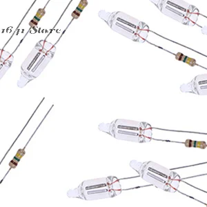 20pcs Neon Indicator Lamps With Resistance Connected To  220V 6*16 mm Neon Glow Lamp Mains Indicator