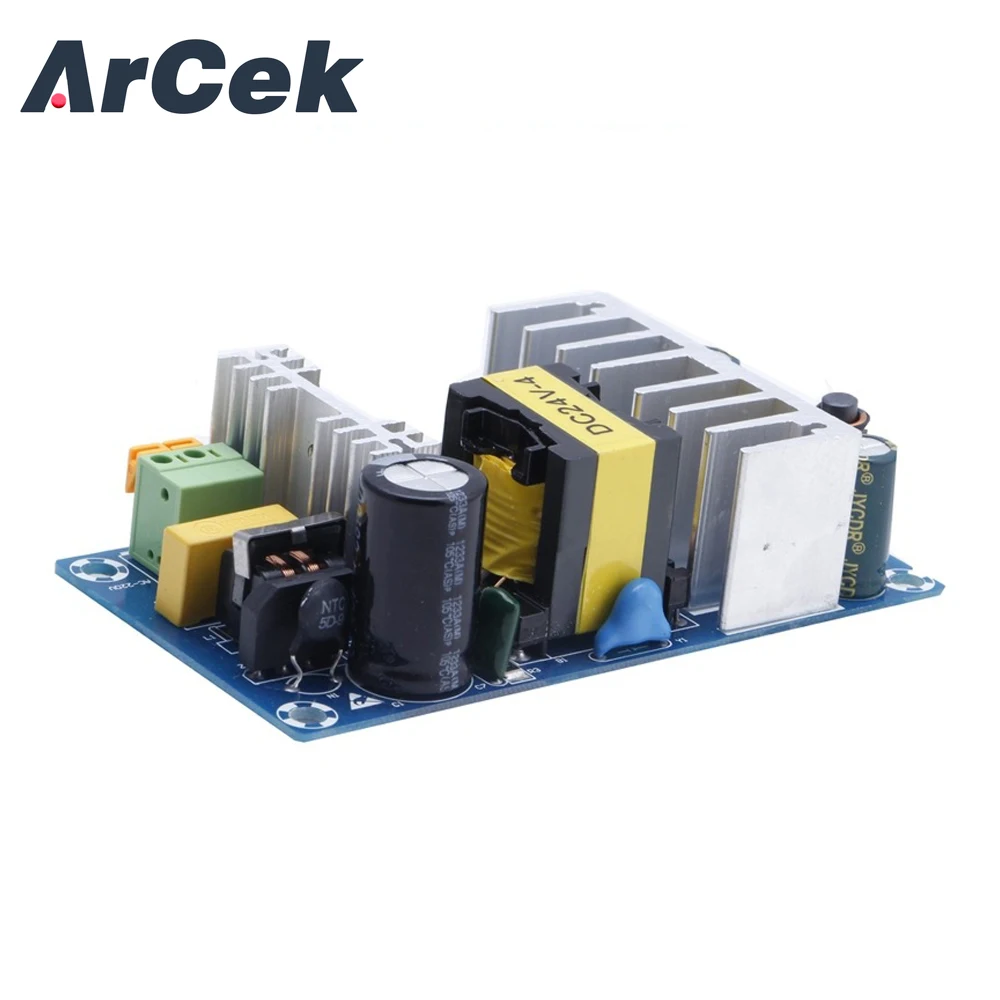 Power Supply Module AC 110v 220v to DC 24V 6A AC-DC Switching Power Supply Board 6A-8A 50HZ/60HZ 100W AC85-265V to DC24V DC12V