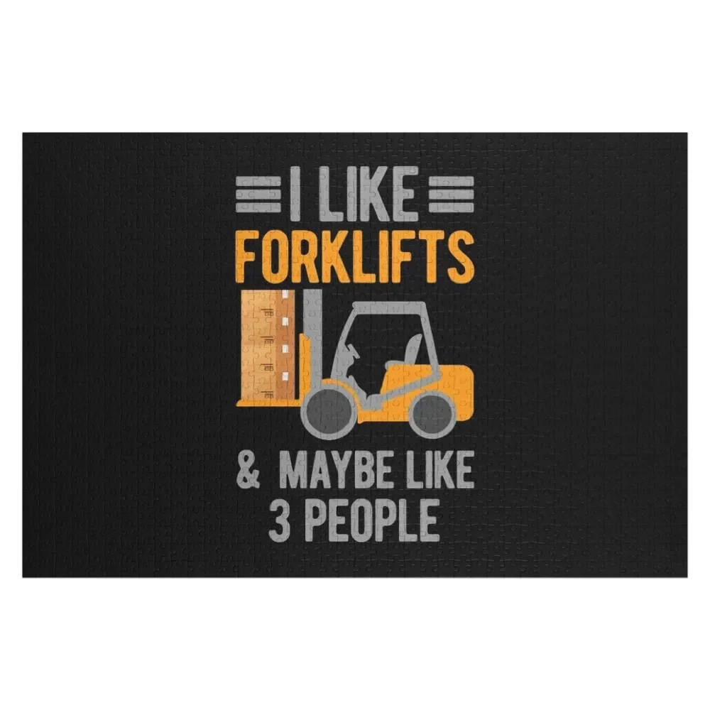 Funny Forklift Jigsaw Puzzle Wooden Name Personalized Gift Married Puzzle