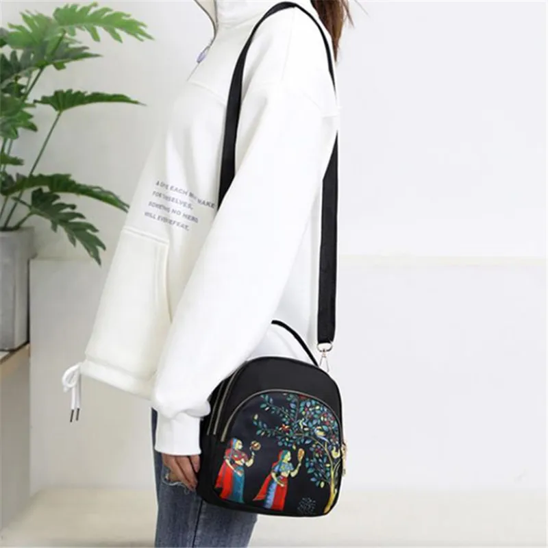 Damen Tasche neue lässige koreanische multifunktion ale Umhängetasche Mini Rucksack Oxford Umhängetasche Damen Einkaufstasche – Detail 4