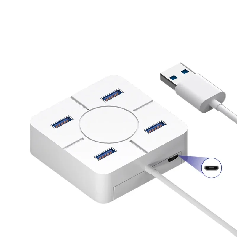 

4-Port USB2.0 splitter HUB docking station hub, support computer mouse, keyboard U disk, card reader, etc