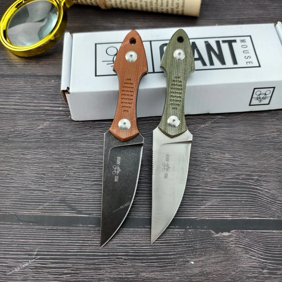 

High-hardness GMF3 Small Straight Knife with Scabbard D2 Blade G10 Handle. Suitable for Outdoor Camping and Hiking Men's Gifts