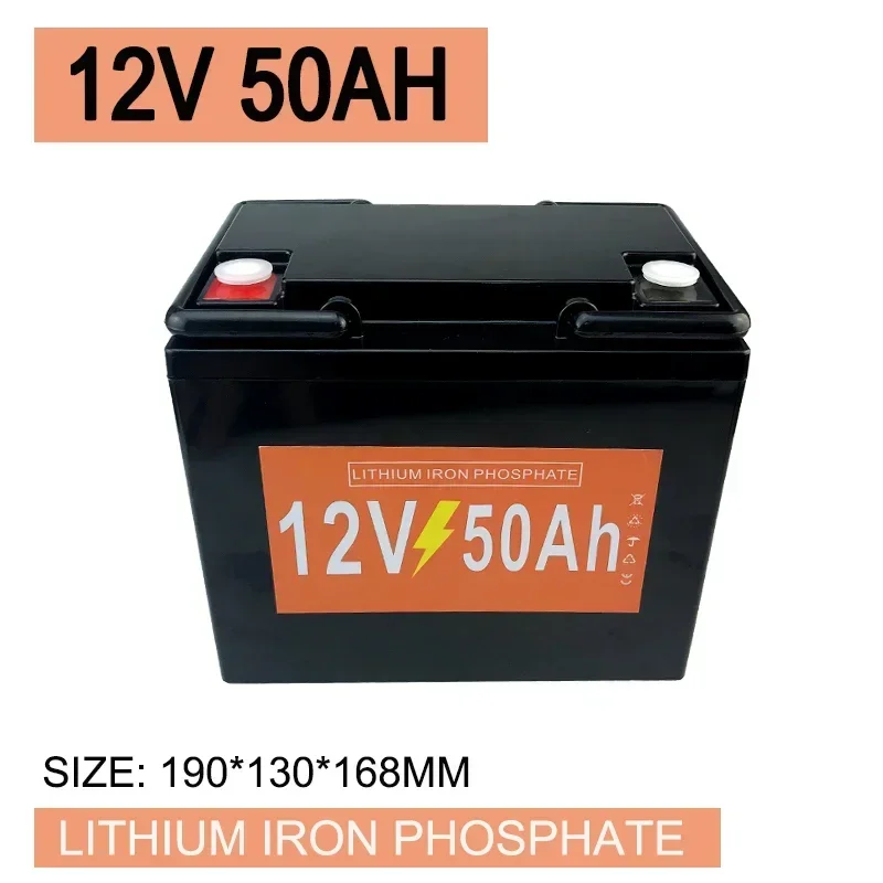 

12V 50Ah LiFePO Battery Pack Built-In BMS,for Sprayer, Electric Vehicle, LED Lamp Battery Andother Equipment Power Supply