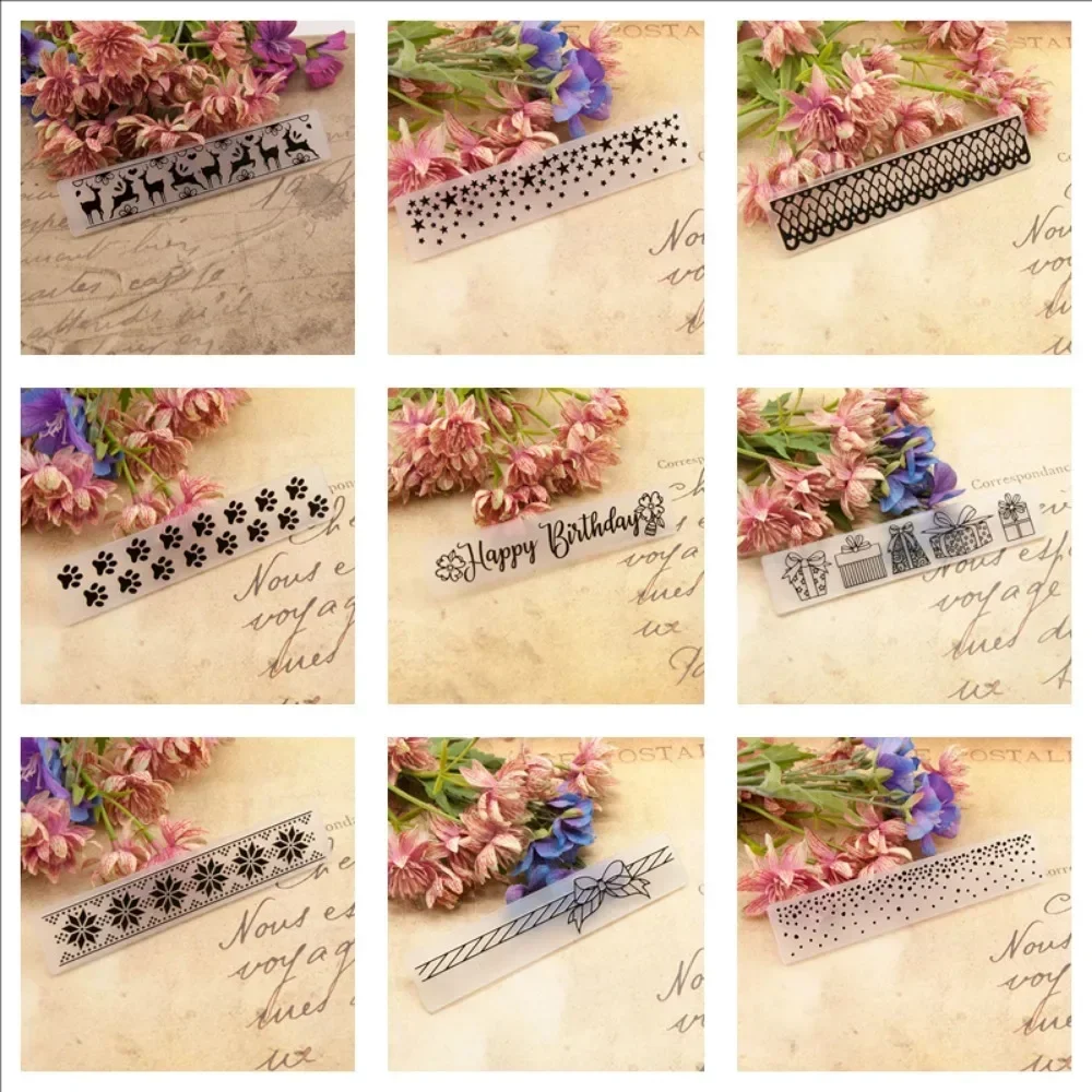 DIY Bastelvorlagen Handgemachte Kunsthandwerksbedarf Fondant Tortendekorationsstempel Prägeordner Kunststoff-Prägefolder