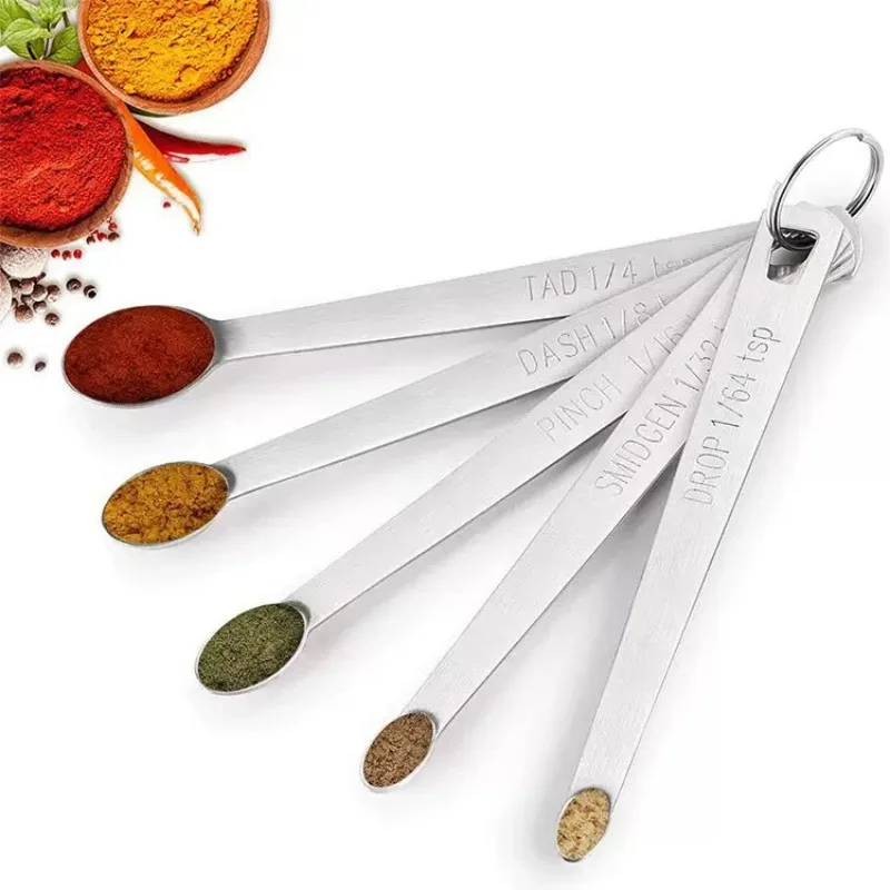 

1set Multi-functional Mini Seasoning Measuring Spoon With Overlapping Scales Measuring Cup Spoon For Baking Household Salt Seaso