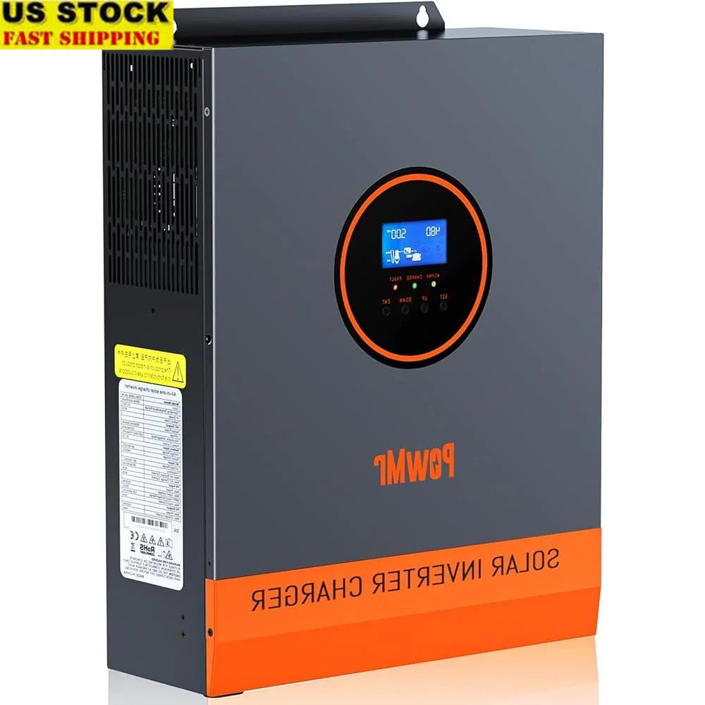 

3000W Solar Inverter 24V to 120V Max.PV Input 4KW,450V VOC,Pure Sine Wave Power Inverter Built-in 80A MPPT Controller and 40A AC