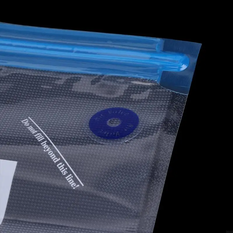 D0AB 5 ชิ้นทนทานอาหาร Saver สำหรับ Keeping ถุงสูญญากาศซิปกระเป๋า Home Kitchen