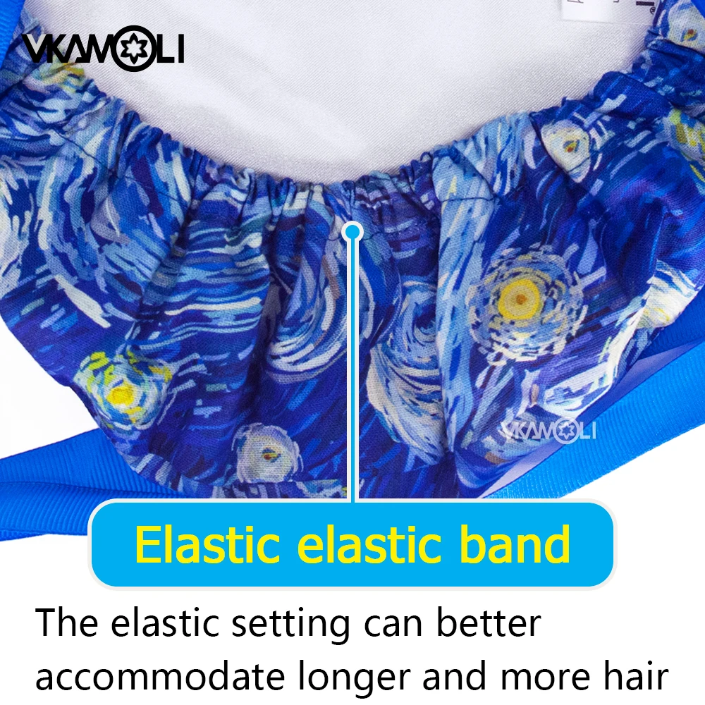 2025年新作 高品質サテン裏地付き手術用帽子 長髪用 スクラブハット 医師 看護師 ヘッドカバー