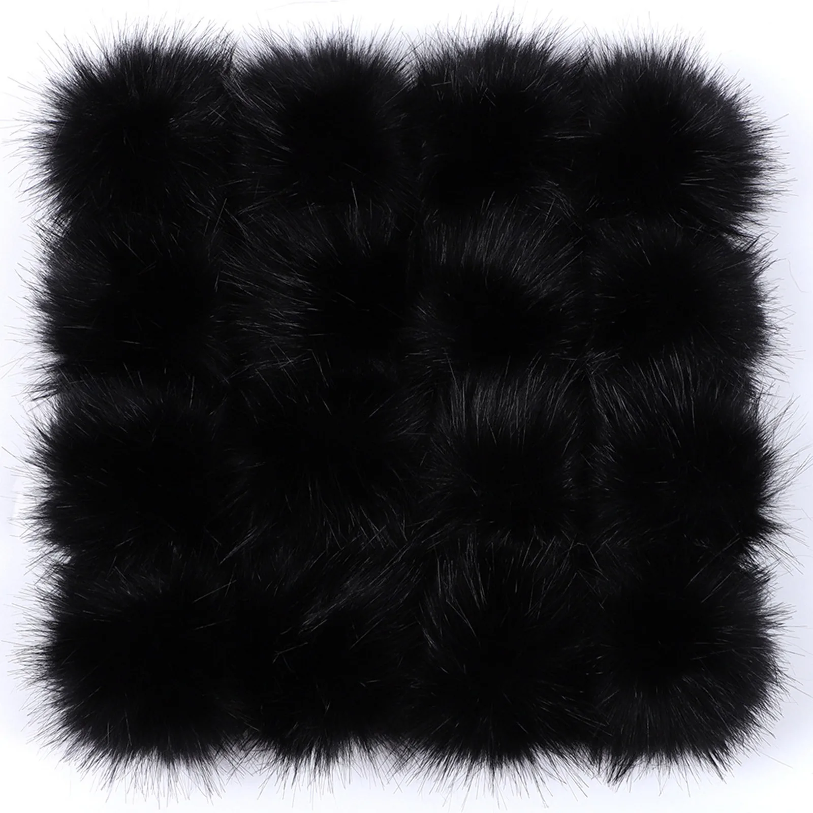 6PCs/Lot 8cm Pompom Hairball Single Color False Fur Hat Ball Fake Fox Fur Hat Ball Pom Pom DIY Handmade Clothing Hat Accessories