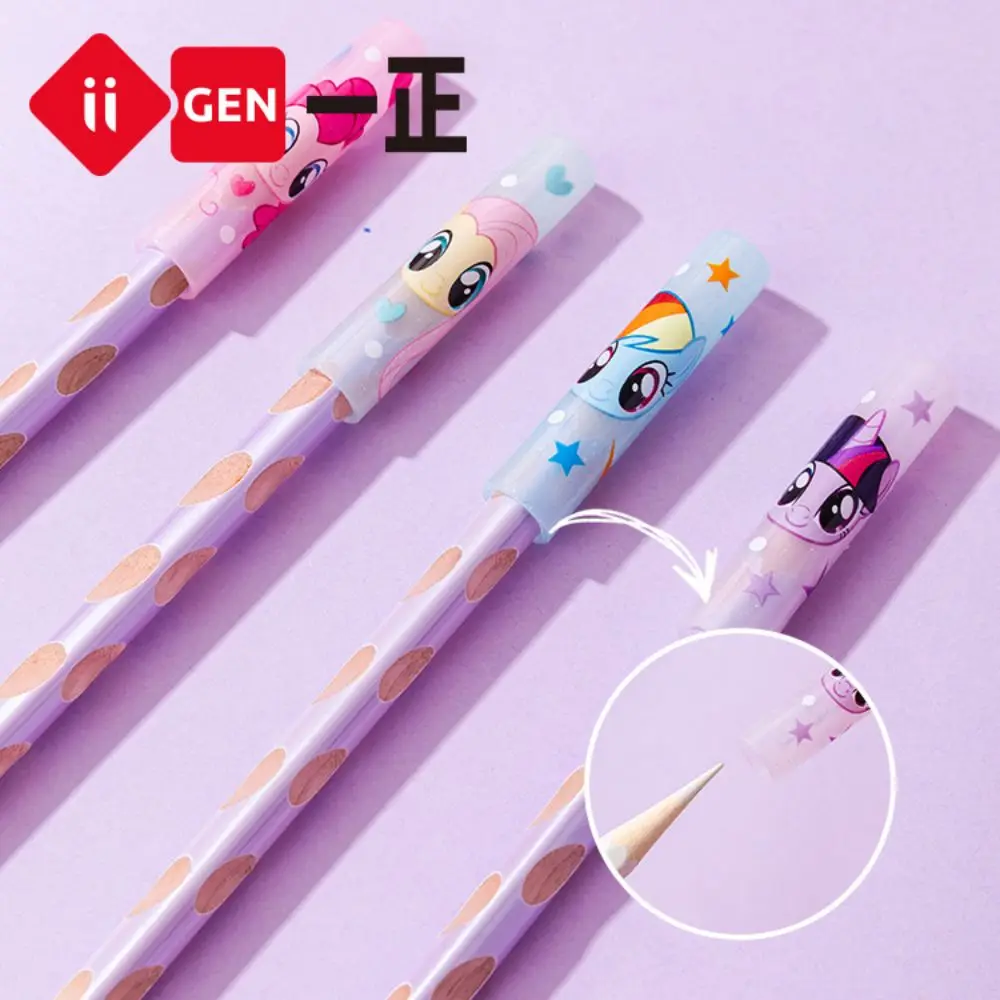 Iigen My Little Pony Pencil Cap Cartoon Silicone Pen Topper Covers For Kids Cute Pencil Extender Stationery School Supplies 2pcs