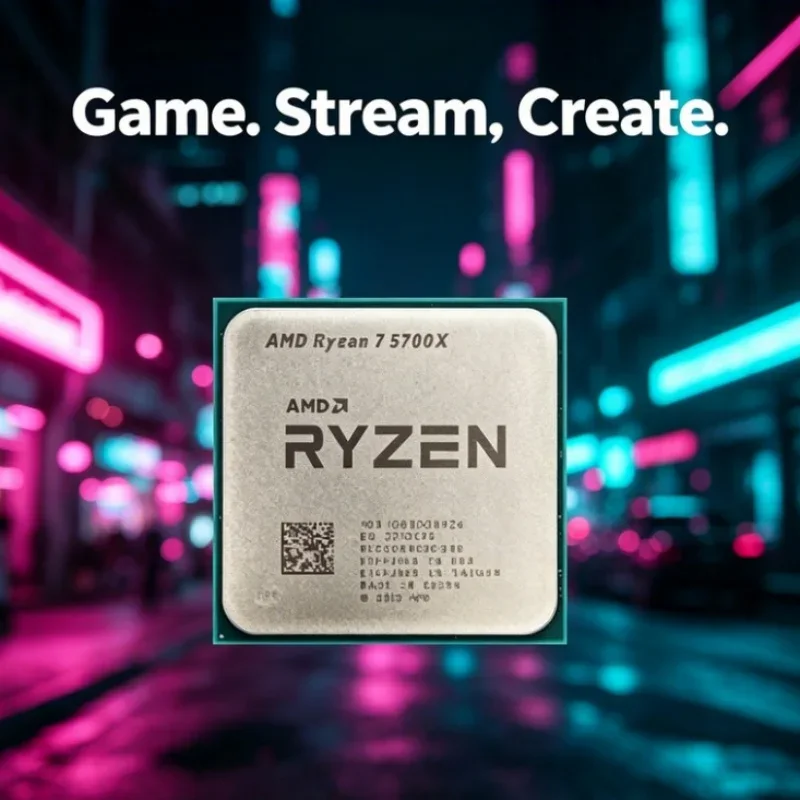 AMD Ryzen 7 5700X Socket AM4 Desktop Processor 8-Core 16-Thread 4.6GHz 65W 7nm Zen3 32MB L3 Cache Gaming CPU No Cooler