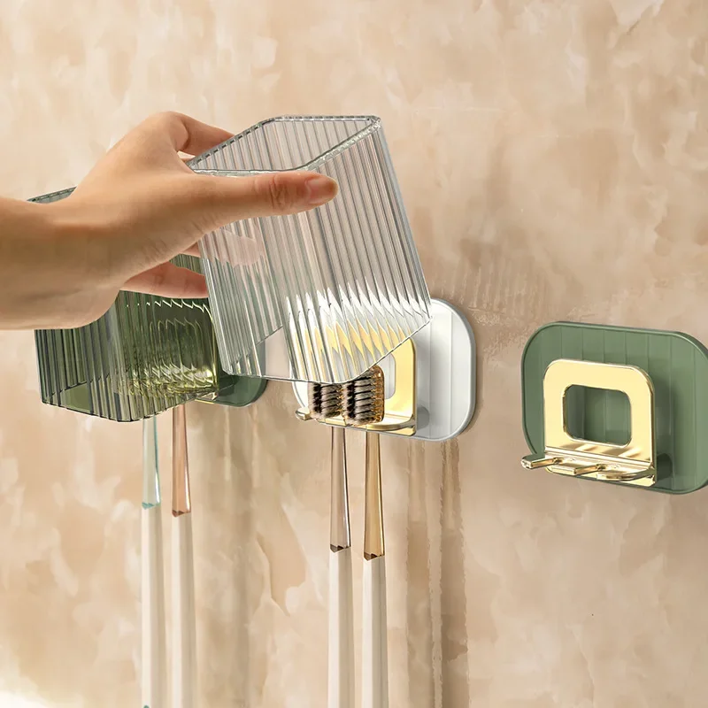 

Новая роскошная ветровая чашка для зубных щеток, полка для зубных щеток, настенная перфорированная бесплатная чашка для полоскания рта для ванной комнаты, набор чашек, держатель для зубных щеток, держатель для кружки