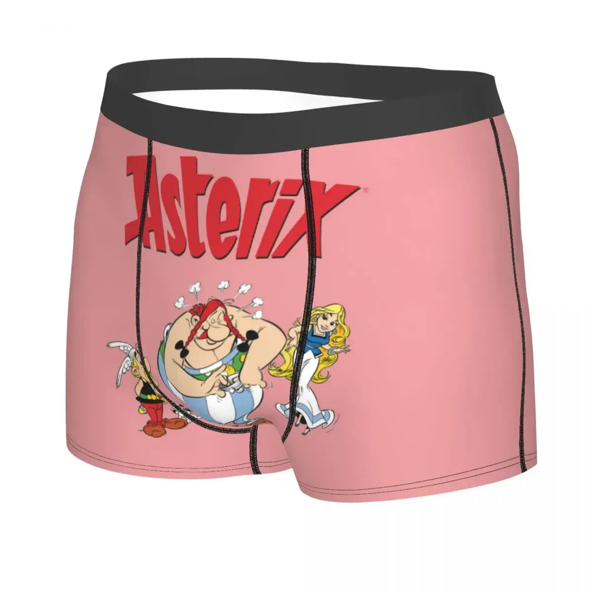 Custom Asterixs And Obelixs Adventure Comic Underwear Men Breathable Boxer Briefs Shorts Panties Soft Underpants For Male