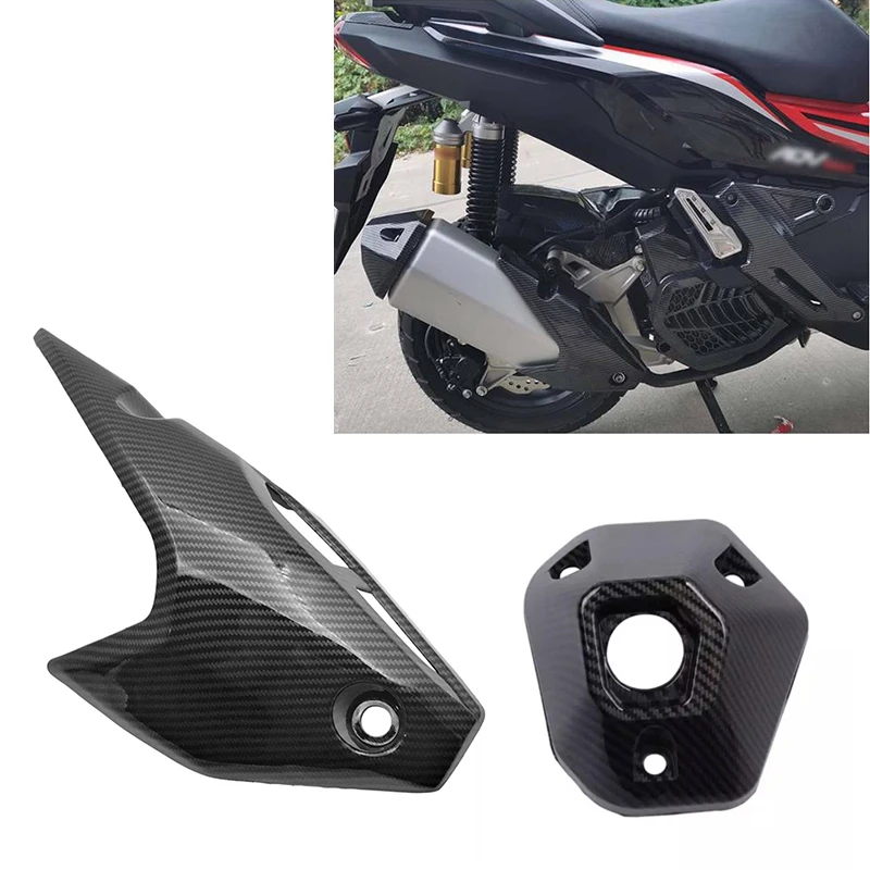 2Pcs ADV150 Exhaust Pipe Muffler Pipe Heat Shield Cover Guard Port Protective Cover For HONDA ADV150 ADV 150 2019-2020